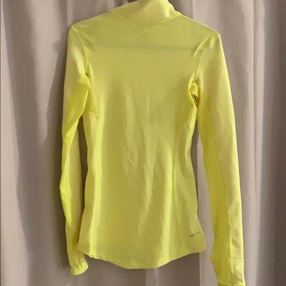 neon yellow nike half zip